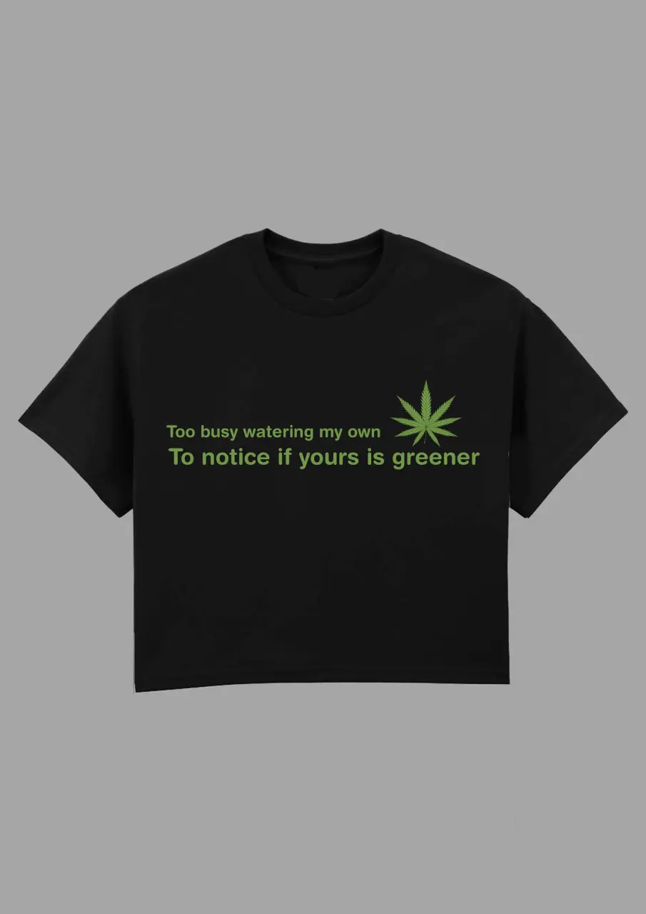WATERING MY GRASS CROP TOP